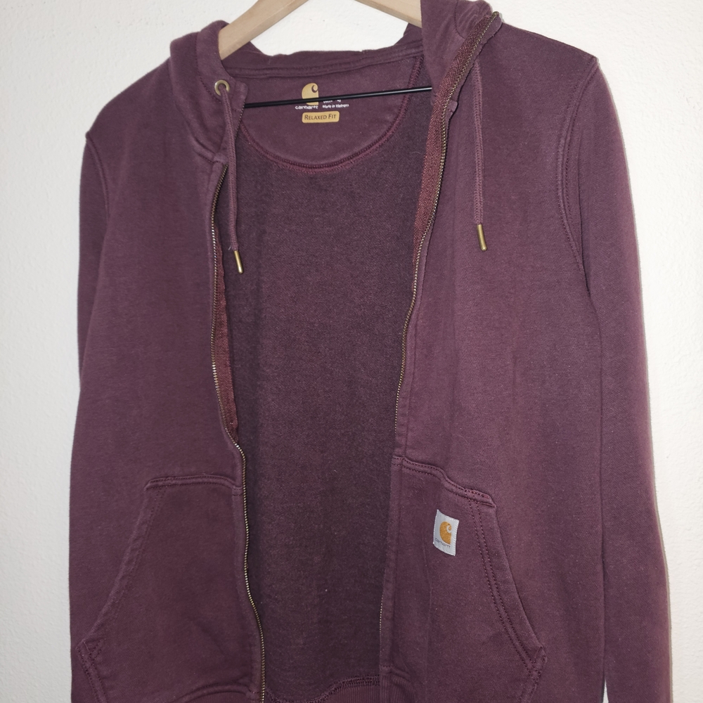 Carhartt Purple Zip-Up Hoodie